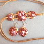 Bracelet And Earrings - Unique Handmade Set -..